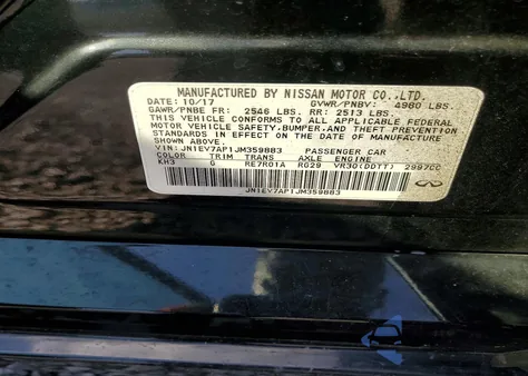 2018 Infiniti Q50 3.0T Luxe из США, поврежденный, VIN JN1EV7AP1JM359883